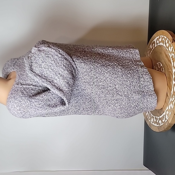 LOFT GRAY MARBLED COTTON PULLOVER CREWNECK SWEATER - Picture 6 of 12